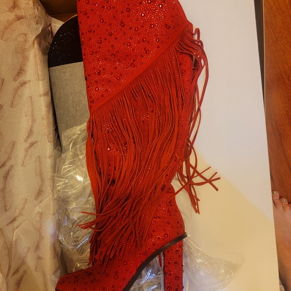 New BLACK Crystal Embelished Boots Jessica Simpson. - Picture 4 of 8